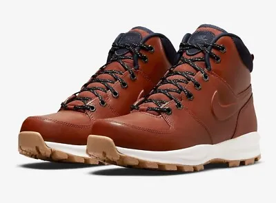 Nike Manoa Leather SE Boots Brown Tan Water Resistant Winter Boot Men's DC8892 • $119.99