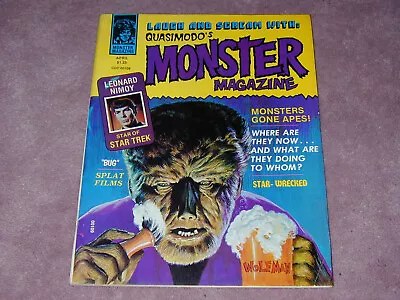 QUASIMODO'S Monster Magazine # 7 FREE SHIPPING USA • $20