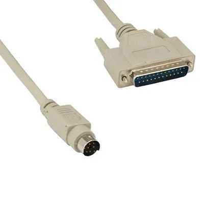 6FT Mini DIN8 MDIN8 To DB25 Mac To Modem Cable Cord Male M/M 28AWG Serial RS-232 • $8.68