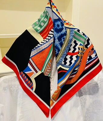 $9.99 • Buy Silky Twill Satin  Scarf Square 35 ×35 . 90cm × 90cm Silk Feeling Scarf, Multi