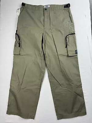 Vintage Old Navy Cargo Pants Adult 38x32 Green Baggy Y2K Punk Cyber Hipster NWT  • $59.99