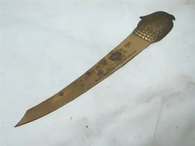 Vintage The Metal Arts Co Rochester NY Bronze Advertising Letter Opener Hawk/Owl • $79.99