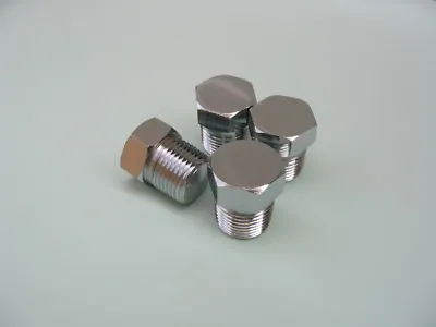 Lowrider Hydraulics 3/8  NPT Tank Plug Kit 4pcs Chrome • $18