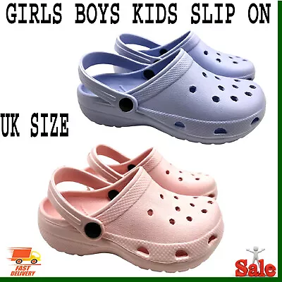 Beach Kids Shoes Summer Boys Clogs Girls Sandals Breathable Crocs UK Size 1 To13 • £12.99