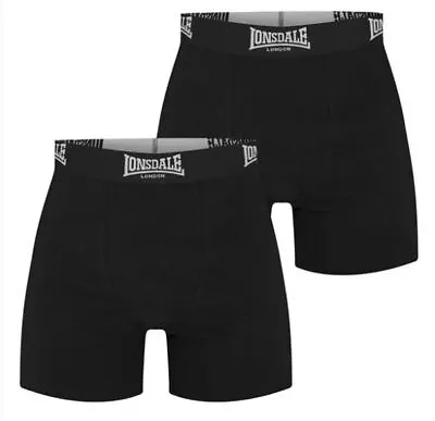 2 Pack Mens Lonsdale Trunks Boxer Short Boxers Pants Briefs Size S - 4XL • £14.45