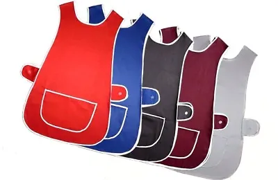 Plain Tabardapron Cleaner Home Waitress  Staff Uniform Pocket In Multi Colour • £5.99