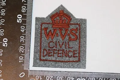 Ww2 Type British Wvs Woman's Voluntary Service Cloth Beret / Breast Badge • £15