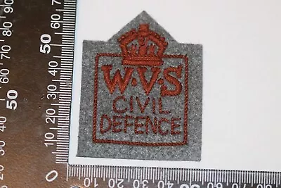 Ww2 Type British Wvs Woman's Voluntary Service Cloth Beret / Breast Badge • £15