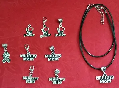Military Antique Silver Charm -love My Soldier - Military Mom - Wife - Pow -brat • $2.09