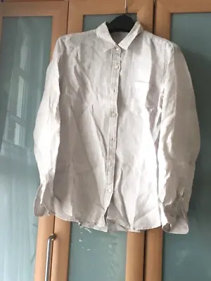 Muji: Silver/grey Linen Shirt -  Size M • £10
