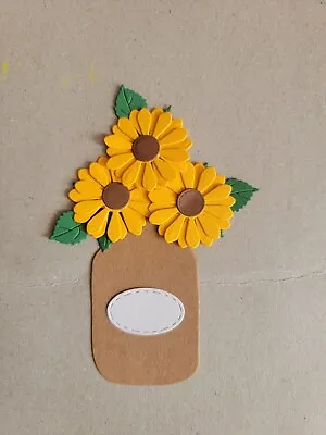 1 Mason Jar Of Sunflowers Die Cuts Scrapbook Cardstock • $1.50