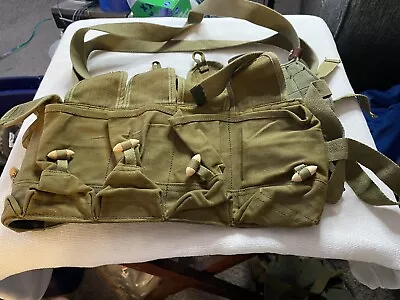 ORIGINAL CHINESE MILITARY SKS TYPE 56 SEMI AMMO CHEST-RIG BANDOLIER POUCH Canvas • $24.99