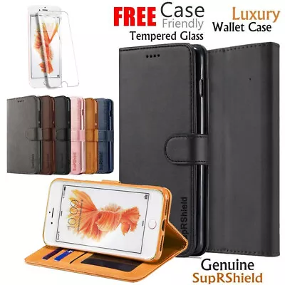 For IPhone 15 14 13 12 Pro Max 7 8 Plus SE XS XR Wallet Case Leather Flip Cover • $9.95