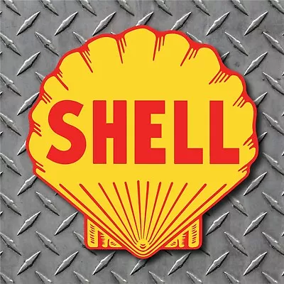 SHELL Gasoline VINTAGE Decal Style 2 OIL GAS PUMP Indoor Outdoor • $2.95