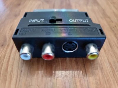 £3.98 • Buy Scart Male To RCA Female S-Video Input Output Switch Adapter Comnector Free Post