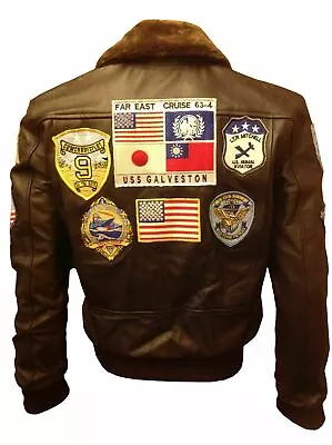 Men's Genuine Sheep Leather Slim Fit Biker Motorcycle Pilot Flying Bomber Jacket • $51.28