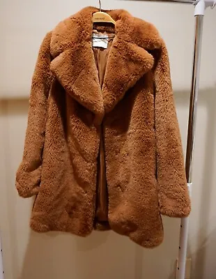 Zara Brown Faux Fur Women's Coat • $50