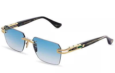 DITA META EVO ONE DTS147-A-03 Yellow Gold Turquoise Rimless Sunglasses AUTHENTIC • $549