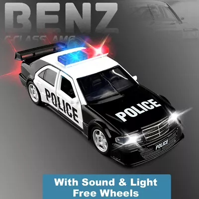 1:32 Mercedes AMG 190E W201 Police Vehicle Diecast Model Car Toy Sound&Light • $28.88