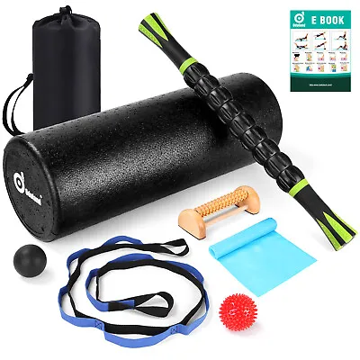 Muscle Roller Relax Stick Foam+Massage Ball+Resistance Band Recover Pain Relief • $11.99