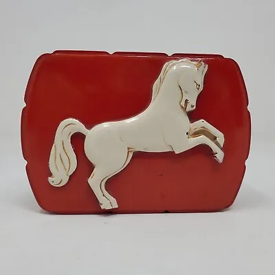 Hickok Horse Trinket Box (Red Black Vintage Art Deco Style) • $26.71