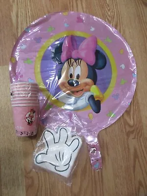 Minnie Mouse Birthday Party Supplies Multi-color 3pc Lot Beach NOS • $23.99