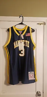 Authentic Mitchell & Ness 02/03 Marquette University Dwyane Wade Jersey 48 XL • $265