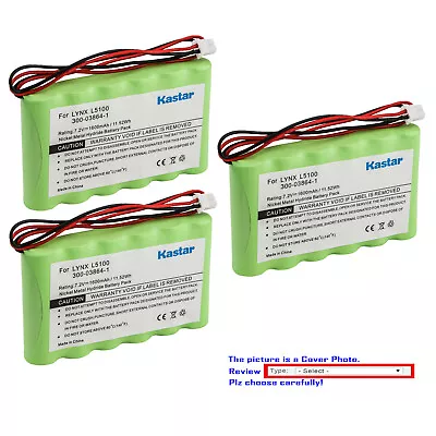 Kastar Ni-MH Battery For Honeywell LYNX L3000 LYNX L5000 LYNX L5100 300-03864-1 • $47.99