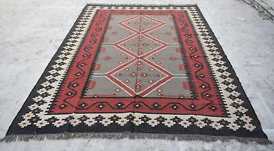 Handmade Oriental Reversible Area Rug Living Room Large Kilim Carpet 9x12 Feet • $459.99