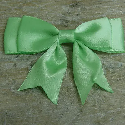 Large Double Bows Satin Ribbon With Tails  3 Inch Wide Beautiful  Pack Of 5 • £2.95