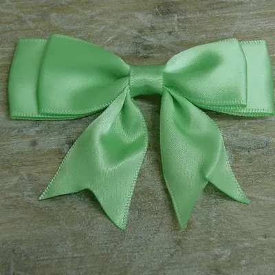 Pack Of 6 - Large Ready Made 8.5cm / 25mm Satin Ribbon Double Bows - 48 Colours • £3.50