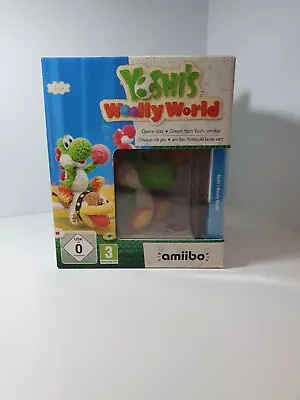 YOSHI'S WOOLLY WORLD NINTENDO WII U GAME BIG BOX VERSION WITH AMIIBO FIGURE New • £70