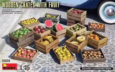 Miniart 1:35 Scale Model Kit  - Wooden Crates With Fruit 	 MIN35628 • £10.80