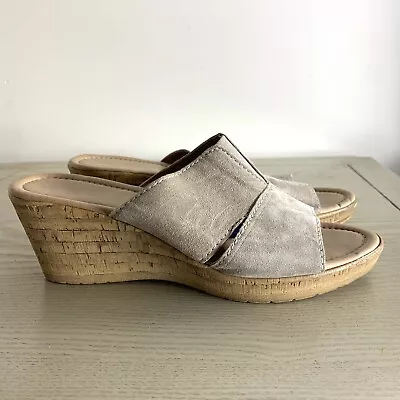 A. Giannetti Suede Wedge Sandals Size 9 • $14
