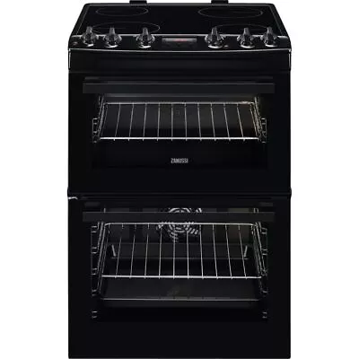 Zanussi ZCV66250BA 60cm Free Standing Electric Cooker With Ceramic Hob Black • £669