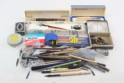 £8.50 • Buy Dipping Nibs/ Calligraphy Pens W/ Assorted Nibs Inc Parker Etc X25