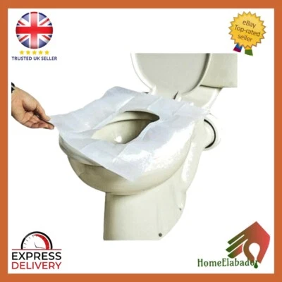 £9.99 • Buy Toilet Seat Covers Disposable Flushable Hygienic Public Toilet Camping Use Paper