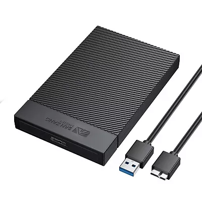 Hard Drive Enclosure 2.5 Inch USB 3.0 SATA Case External Black Caddy HDD SSD • $11.99