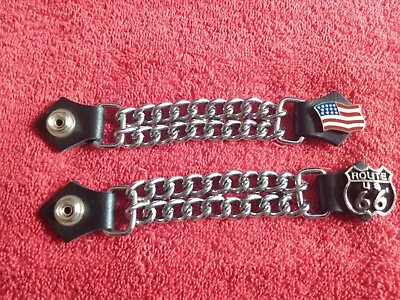 Harley Davidson Vest Extender 2pcs.US Flag & Route 66 • $12.99