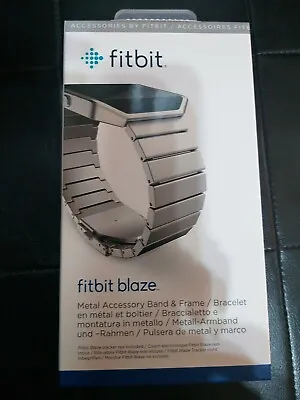 $14.90 • Buy Fitbit Blaze Band Metal Link + Frame  FB159MLSRS - Silver ..