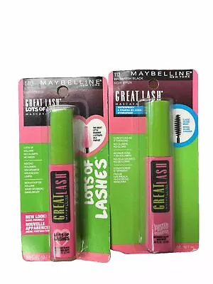 Maybelline Great Lash Lots Of Lashes  Mascara 140 And 112 Both Packs • $12.99