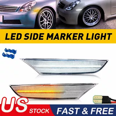 LED Side Marker Light Car Lamp 2pcs/Set For 2003-2006 INFINITI G35 Sedan Base X • $29.44