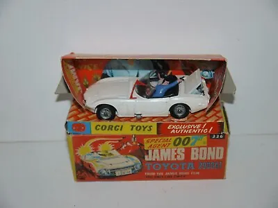 Corgi 336 James Bond 007 Toyota 2000 GT. Corgi Toys 336 With Original Box Plinth • £168