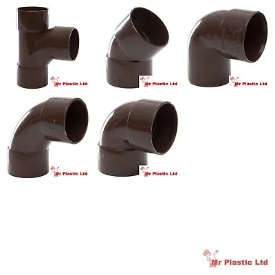 Polypipe 50mm Solvent Weld Waste Pipe Fittings In Brown (actual Size 55mm) • £2.11