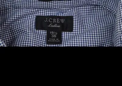 J.Crew Ludlow Shirt Mens 15.5 Purp White Check Slim Long Sleeve Button-Up Cotton • $10