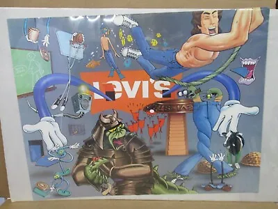 Levi's 501 Jeans Advertisement 1980's Poster Denim Promo Tarzan 17626 • $44.97