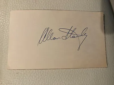 Allan Stanley Toronto Maple Leafs Signed Autographed Hockey 3x5 Index Card HOF • $15