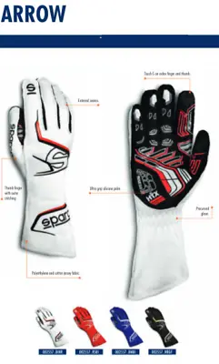 Sparco Arrow-k Glove Kart Racing Authorized Usa Dealer Free Shipping • $79