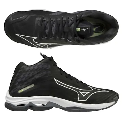 MIZUNO Volleyball Shoes WAVE LIGHTNING Z7 MID V1GA2250 01 Black X White 2022 • $115.83