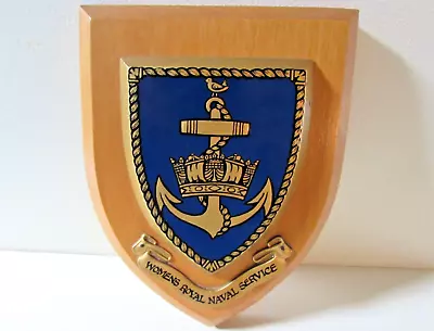 £19.95 • Buy Used WRNS Wrens Royal Navy RN Wooden Shield Plaque Crest